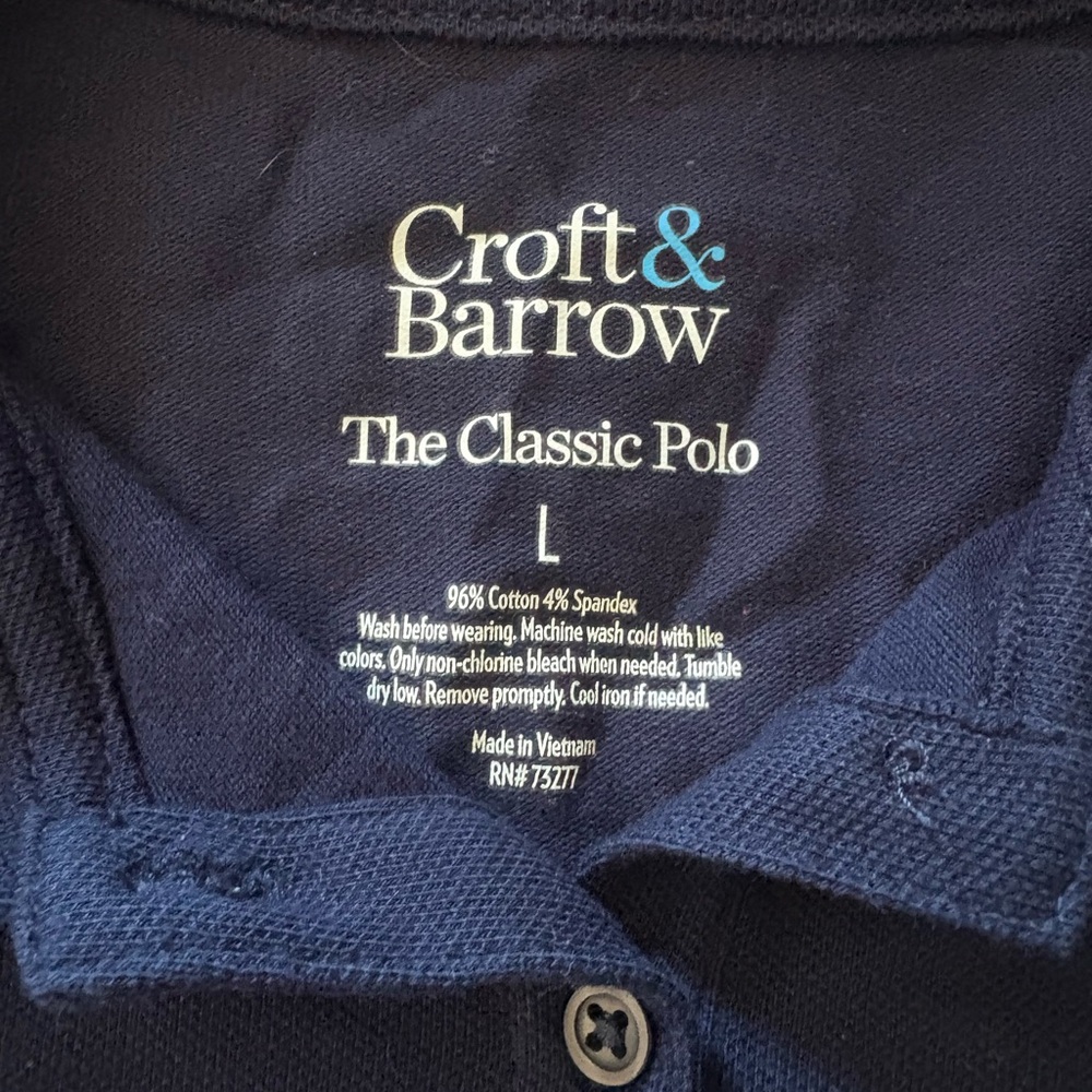 Croft & Barrow Navy Blue Classic Polo
